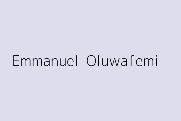 Emmanuel  Oluwafemi